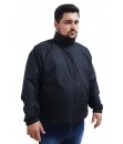 Jaqueta Forro Corta Vento Plus Size Grande Semi Impermeavel - Preto - Butu Biru